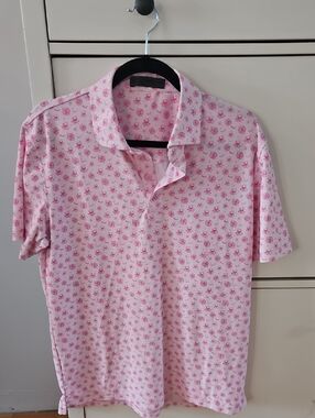 G/FORE Sketch Tech Pique Golf Polo In Blush